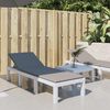 vidaXL Sonnenliege mit Auflagen Wei&szlig; PP