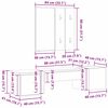 vidaXL Flurm&ouml;bel-Set Wandmontiert mit Spiegel 6 pcs Holzwerkstoff