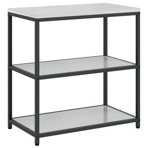 vidaXL K&uuml;chenregal HATTEM Silber 90 x 50 x 92 cm Stahl