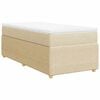 vidaXL Boxspringbett mit Matratze Creme 80x200 cm Stoff