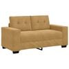 vidaXL Sofa 3 pcs Braun Leinenmischgewebe