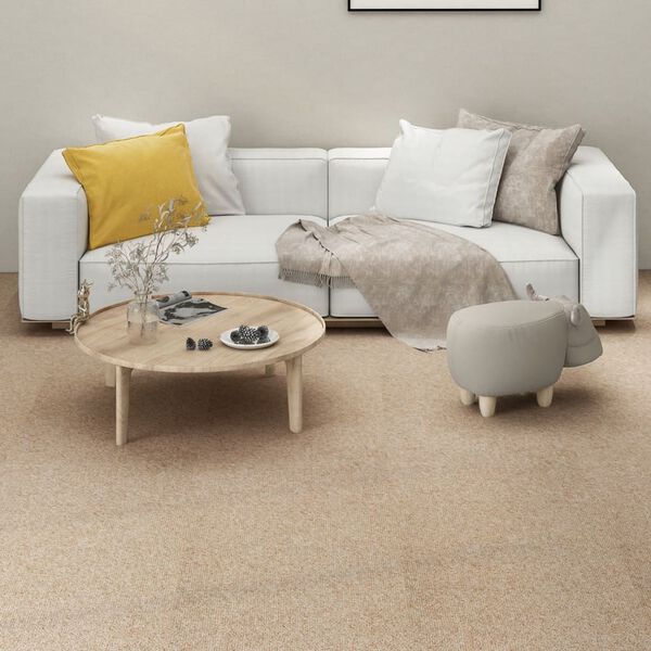 vidaXL Teppichfliesen 16 Stk. 4 m&sup2; 25x100 cm Hellbeige
