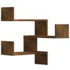 vidaXL Wand-Eckregale 2 Stk. R&auml;uchereiche 40x40x50 cm Holzwerkstoff