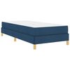 vidaXL Boxspringbett mit Matratze Blau 90 x 190 cm Stoff