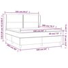 vidaXL Boxspringbett mit Matratze Dunkelgrau 160x200 cm Stoff