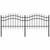 vidaXL Gartenzaun Woerden mit Speerspitze Schwarz 240 x 75 cm Stahl