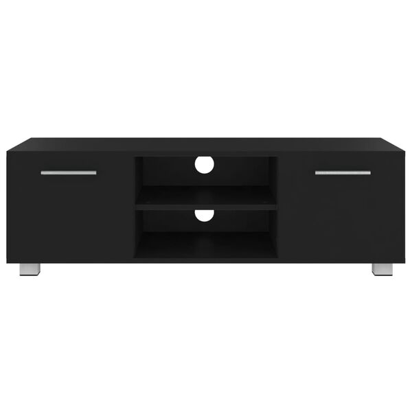 vidaXL TV-Schrank Schwarz 110x40x35 cm Holzwerkstoff