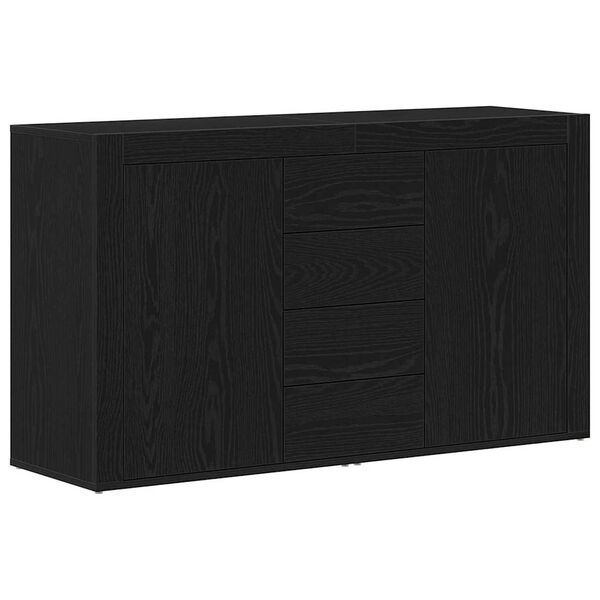 vidaXL Sideboard Schwarz Eichen-Optik 120 x 36 x 69 cm Holzwerkstoff