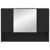 vidaXL Spiegelschrank mit T&uuml;r Schwarz 80 x 17 x 55 cm Holzwerkstoff