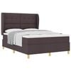 vidaXL Boxspringbett mit Kopfteil Dunkelbraun 200 x 140 cm Stoff
