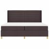 vidaXL Boxspringbett mit Matratze mit LED Braun 200 x 200 cm Stoff