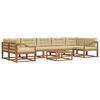 vidaXL Outdoor-Sofagarnitur mit Kissen 8 pcs Natur und Beige