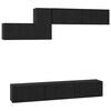 vidaXL TV-Schrankset 7 stk. Schwarz Eichen-Optik Holzwerkstoff