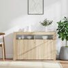 vidaXL Sideboard mit LED-Leuchten Sonoma-Eiche 115,5x30x75 cm
