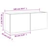 vidaXL TV-Wandschrank mit LED-Leuchten Grau Sonoma 100x35x41 cm