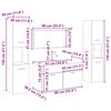 vidaXL 5-tlg. Badm&ouml;bel-Set Altholz-Optik Holzwerkstoff