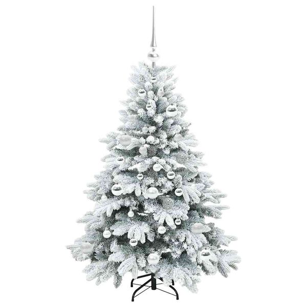vidaXL K&uuml;nstlicher Weihnachtsbaum mit 150 LEDs Wei&szlig; 120 cm PE und PVC