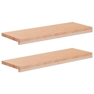 vidaXL Fensterb&auml;nke 2 stk. Natur 70 x 30 x 2 cm Massivholz Buche