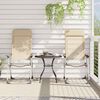 vidaXL Klappbare Campingst&uuml;hle 2 Stk. Aluminium Creme