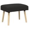 vidaXL Bank Uni Schwarz 60 x 40 x 45 cm Boucl&eacute;