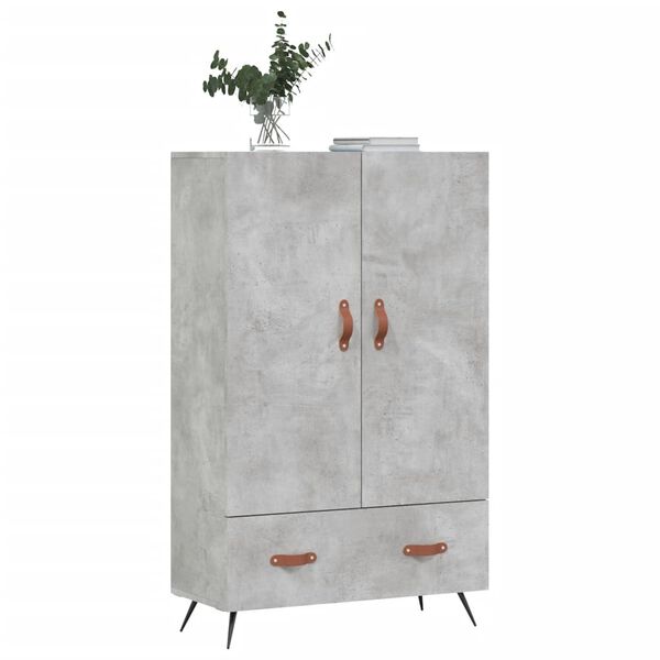 vidaXL Highboard Betongrau 69,5x31x115 cm Holzwerkstoff