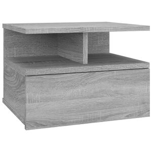 vidaXL Nachttisch H&auml;ngend Grau Sonoma 40x31x27 cm Holzwerkstoff