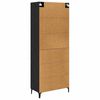 vidaXL Highboard Schwarz Eichen-Optik 69,5 x 34 x 180 cm Holzwerkstoff
