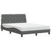 vidaXL Bett mit Matratze Dunkelgrau 120x200 cm Stoff