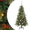 vidaXL K&uuml;nstlicher klappbarer Weihnachtsbaum Gr&uuml;n 150 cm PE und PVC