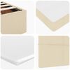vidaXL Ottoman-Bett mit Matratze Creme 90x190 cm Stoff