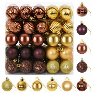 vidaXL Weihnachtskugelset 100 stk. Braun und Gold 4 cm Polystyrol
