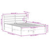 vidaXL Massivholzbett ohne Matratze Wei&szlig; 150x200 cm Kiefernholz