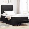 vidaXL Boxspringbett mit Matratze Schwarz 120 x 190 cm Samt