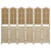 vidaXL 6-tlg. Raumteiler Braun 214x165 cm Stoff