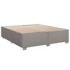 vidaXL Boxspringbett mit Matratze Taupe 180x200 cm Stoff