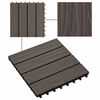 vidaXL Terrassenfliese 3D-Design 11 pcs Dunkelbraun 30 x 30 cm WPC