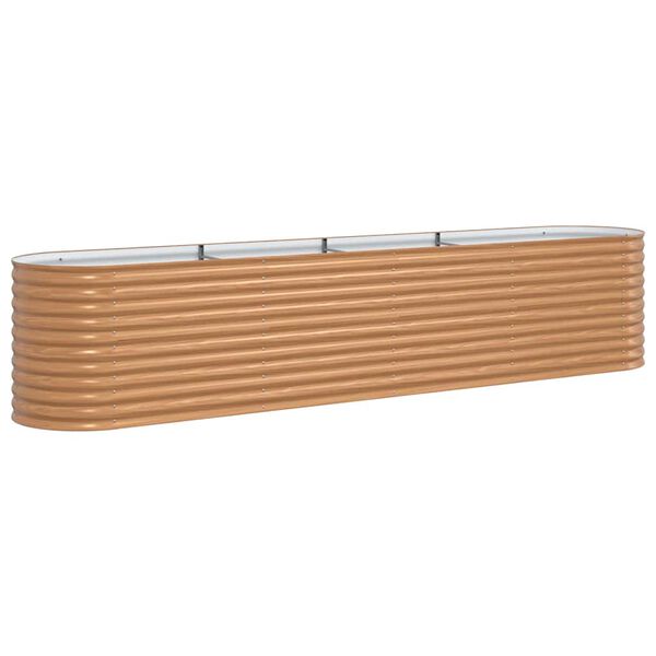 vidaXL Hochbeet Braun 400 x 80 x 81 cm Stahl