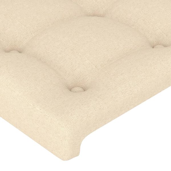 vidaXL Kopfteile Creme 144x5x78/88 cm Stoff