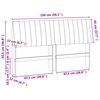 vidaXL Gepolstertes Kopfteil Dunkelgrau 150 cm Massives Kiefernholz