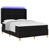 vidaXL Boxspringbett mit Matratze Schwarz 140 x 200 cm Stoff
