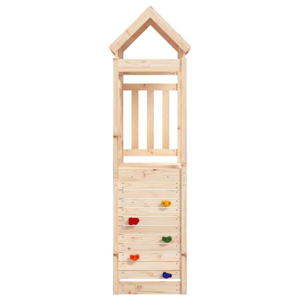 vidaXL Spielturm Braun 53 x 110,5 x 214 cm Massives Kiefernholz