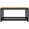 vidaXL Couchtisch Hellbraun und Schwarz 90x45x45 cm MDF und Eisen