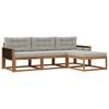 vidaXL Outdoor-Sofagarnitur 4 stk. Natur und Hellgrau