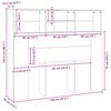 vidaXL Bett-Kopfteil mit Ablagen Sonoma-Eiche 120x19x103,5 cm