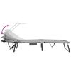 vidaXL Klappbare Sonnenliege 2 pcs Grau 190 x 57 x 81 cm Oxford