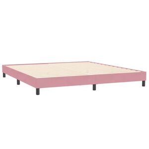 vidaXL Bettgestell ohne Matratze Rosa 200x220 cm Samt