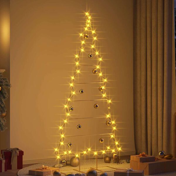 vidaXL Metall Weihnachtsbaum Gold 180 cm Pulverbeschichteter Stahl