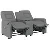 vidaXL 2-Sitzer Massagesessel mit Getränkehalter Grau