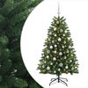 vidaXL K&uuml;nstlicher Weihnachtsbaum Mittelgr&uuml;n mit Kugeln 150 cm