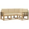 vidaXL Outdoor-Sofagarnitur 4 Stk. Wei&szlig; und Beige